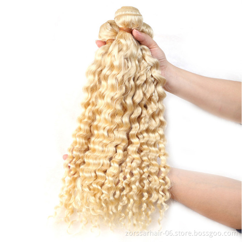 Wholesale 613 Cuticle Aligned Virgin Hair,Russian Blonde Virgin Human Hair Bundle,40 Inch Blonde Brazilian Human Hair Extension